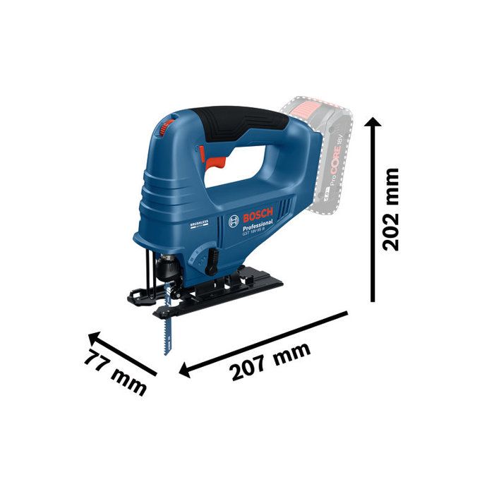 Scie sauteuse sans fil BOSCH PROFESSIONAL - GST 18V-95 B - 18V - 20 mm - Avec batterie GBA 18V 4,0Ah + chargeur
