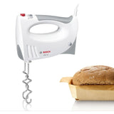 Batteur BOSCH CleverMixx MFQ3530 - 450 W - 5 vitesses - 2 fouets / 2 crochets pétrisseurs inox - Blanc / Gris