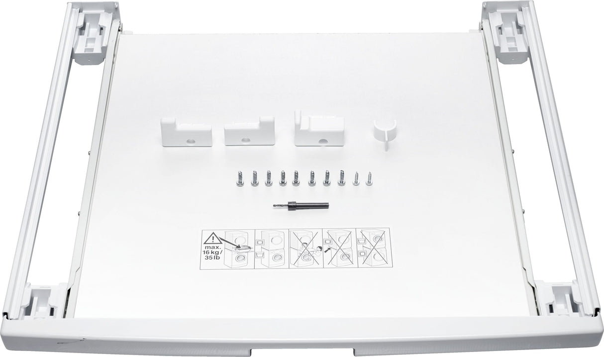 Kit de superposition - BOSCH - WTZ11400 - Avec plateau coulissant - 60 cm - Blanc