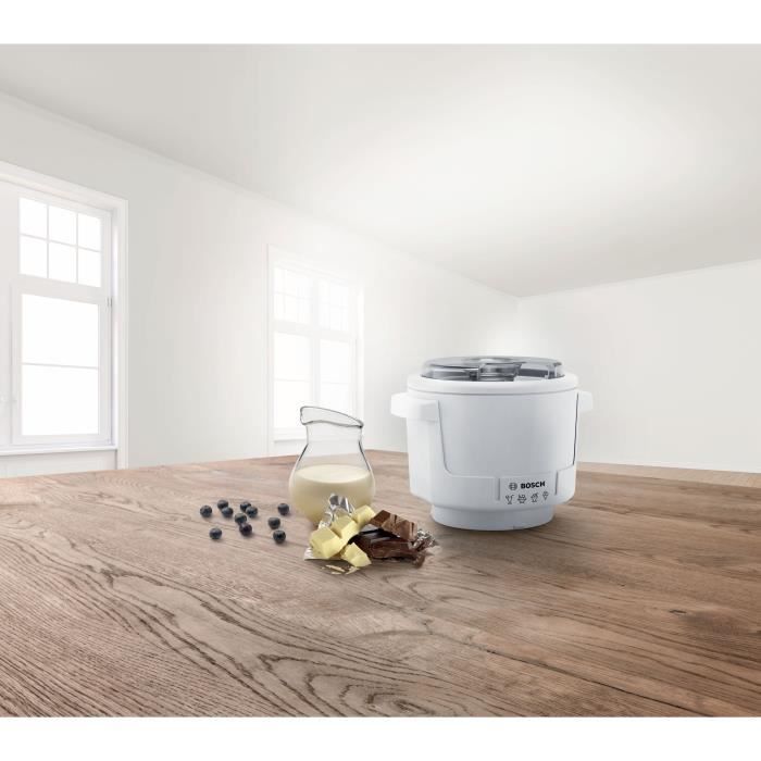 Accessoire sorbetiere - BOSCH - MUZ5EB2 - Réfrigérant double paroi - 550 g de glace max - Pour MUM5