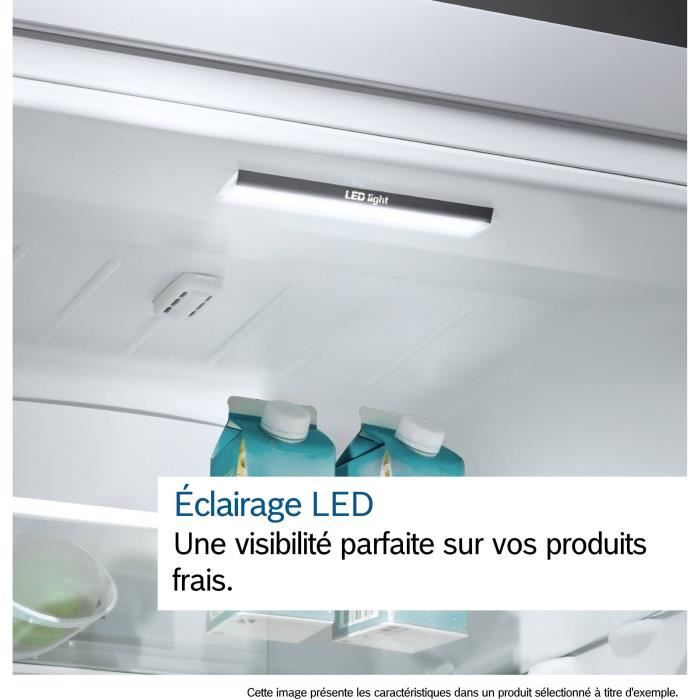 Réfrigérateur combiné - BOSCH - KGN56XLEB - Classe E - 508L - 193 x 70 x 80 cm - Inox