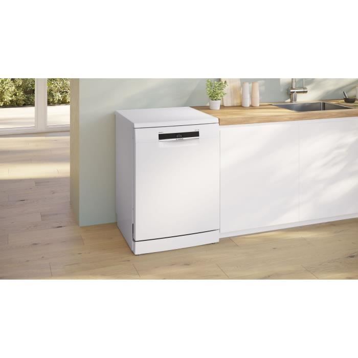 Lave-vaisselle pose libre BOSCH SSMS6ZCW12F SER6 - 14 couverts - Induction - L60cm - 38 dB - tiroir a couverts - Blanc