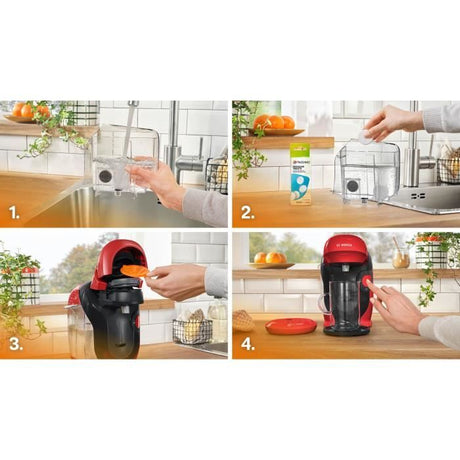 Machine a café multi-boissons - BOSCH - TASSIMO - T11 Style rouge - 1400 W