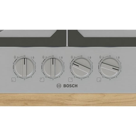 Table de cuisson a gaz - BOSCH Série 6 - 4 foyers - 52 x 58,2 x 4,5 cm - PCP6A5I90 - Inox