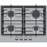 Table de cuisson a gaz - BOSCH Série 6 - 4 foyers - 52 x 58,2 x 4,5 cm - PCP6A5I90 - Inox
