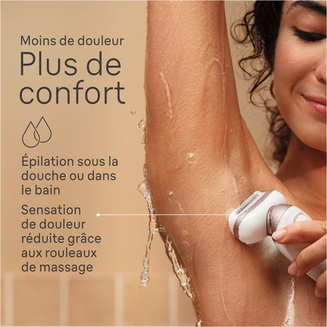 Épilateur électrique - BRAUN - SILK EPIL 9 Flex - 2 vitesses - Sans fil - 50 min