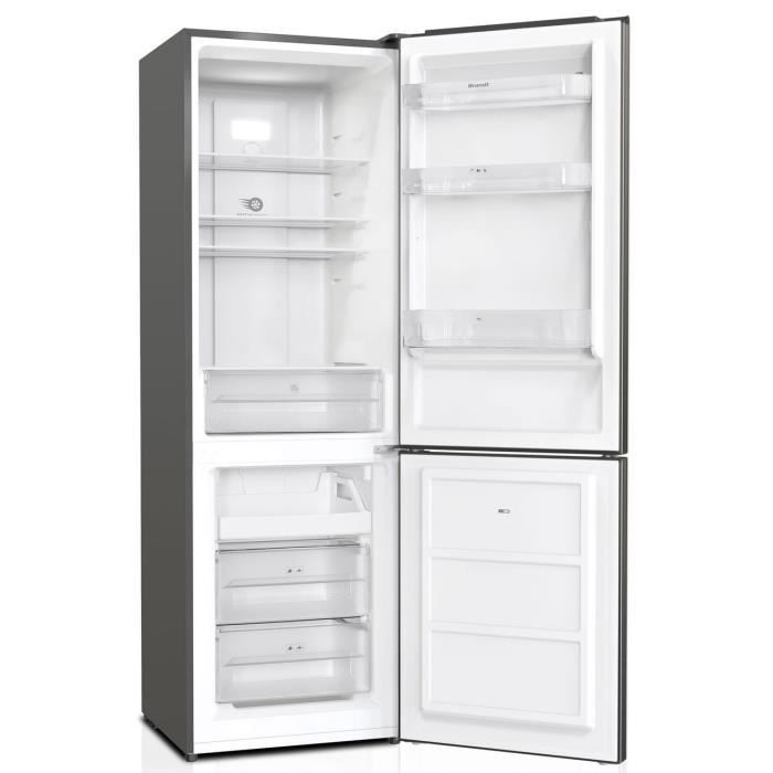Réfrigérateur combiné BRANDT BFC8600EX - 2 portes - Pose libre - 293L - L60 cm