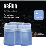 Cartouche de nettoyage - BRAUN - CCR8-LOTION 3in1 ShaverCare - Pour station SmartCare - Pack de 8