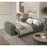 Canapé d'angle convertible - 4 places - BRANDON - Tissu Vert - 242 x 144 x 86 cm