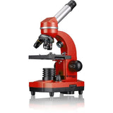 Microscope étudiant BIOLUX SEL - BRESSER JUNIOR - grossissement 40x-1600x - kit d'expérimentation - rouge