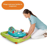 BRIGHT STARTS Trotteur bébé pliable- Safari- Jouets interactifs, Hauteur Réglable, cadeau bébé  6M+