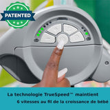 BRIGHT STARTS Transat bébé Balancelle électrique pliable – Animaux, 6 vitesses balancement, cadeau bébé