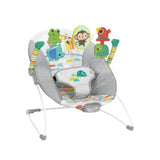 BRIGHT STARTS Transat pour bébé Animaux, Vibrations apaisantes, Arche d'éveil avec jouets interactifs, cadeau bébé