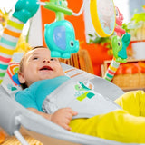 BRIGHT STARTS Transat pour bébé Animaux, Vibrations apaisantes, Arche d'éveil avec jouets interactifs, cadeau bébé
