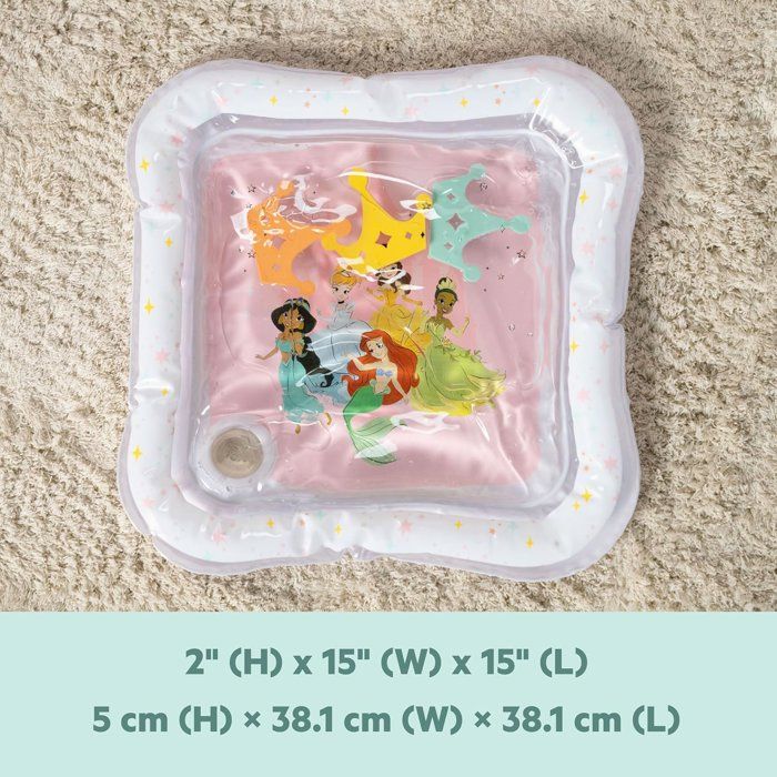DISNEY BABY PRINCESSES Tapis d'eau bébé - Jeu sensoriel d'éveil, Gonflable, Des la naissance,  Facile a nettoyer, cadeau bébé