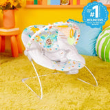 BRIGHT STARS Transat pour bébé - Safari - Arche avec jouets d'éveil amovible dont un miroir bébé, Harnais 3 points