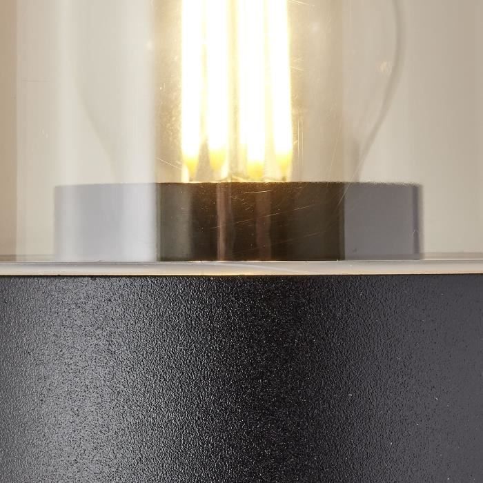 Applique extérieure SERGIORO - BRILLIANT - Aluminium/Plastique - Noir depoli - E27 20W - IP44