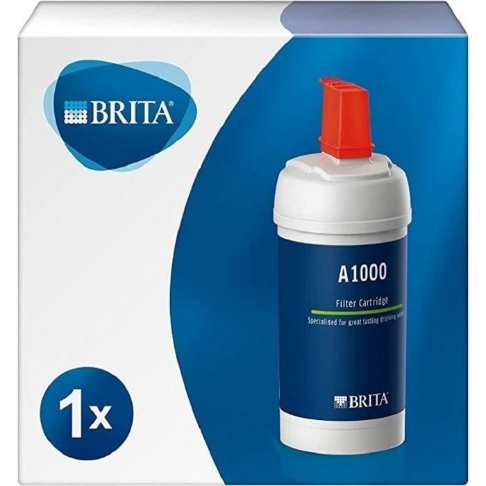 Cartouche BRITA - A1000 - Systeme filtration robinet - Filtration calcaire, chlore, plomb et impuretés