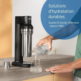 Bouteille isotherme BRITA - Compatible SodaTRIO - Capacité 0,65L - Acier Inoxydable - Noire