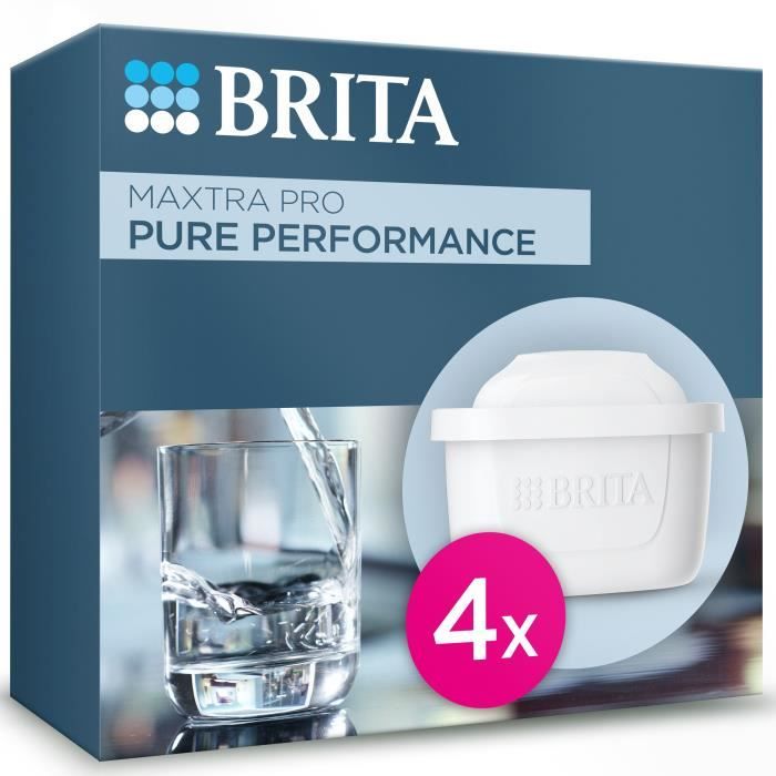 Cartouche BRITA - MAXTRA PRO Pure Performance All-In-1 - Pack de 4 - Jusqu'a 600L d'eau filtrée