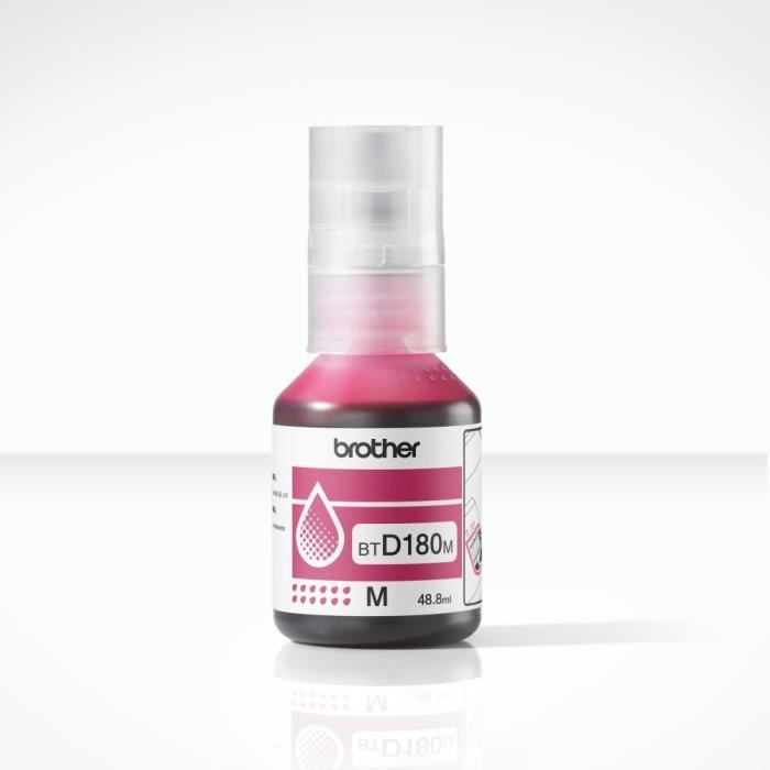 Bouteille d'encre - Brother - BTD180M - Magenta - 5000 pages - Unité - Standard
