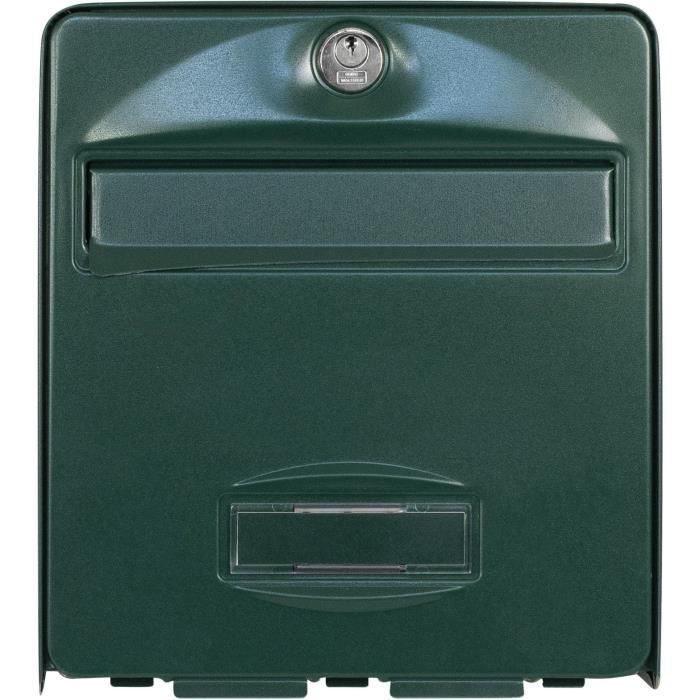BoÓte aux lettres BURG WACHTER BALTHAZAR MINI 1 Porte - Murale - Acier galvanisť - Ouverture totale -  Vert - Fabriquť en France
