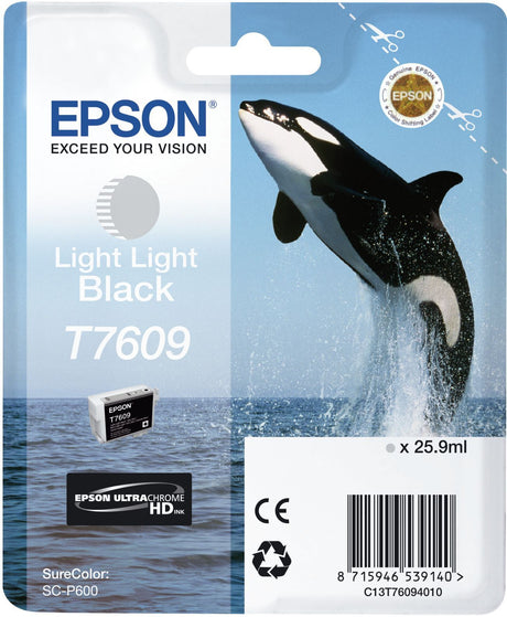 EPSON Cartouche d'encre T7609 Noir clair - Orque (C13T76094010)