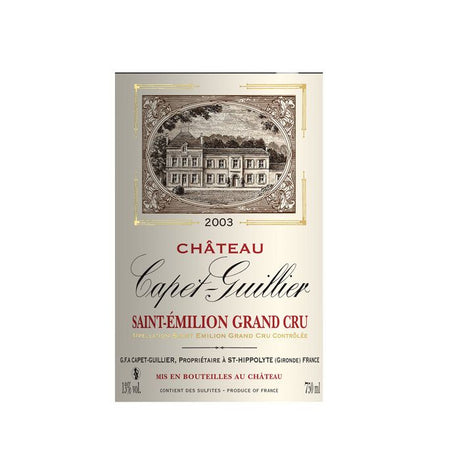 Château Capet Guillier 2003 Saint-Émilion Grand Cru - Vin rouge de Bordeaux