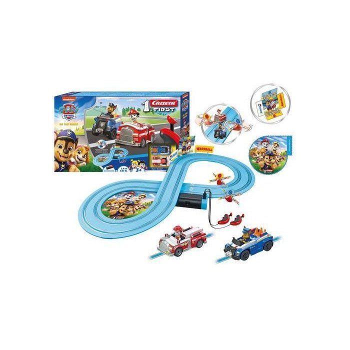 Circuit de course PAT'PATROUILLE, Longueur 2,4 m, Echelle des voitures 1/50, Carrera First, Des 3 ans
