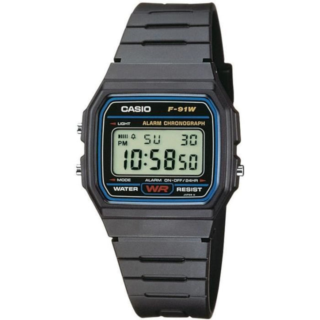 Montre - Casio - Vintage - Noir - Digital - Étanchéité WR ISO 22810 - Chronometre LED