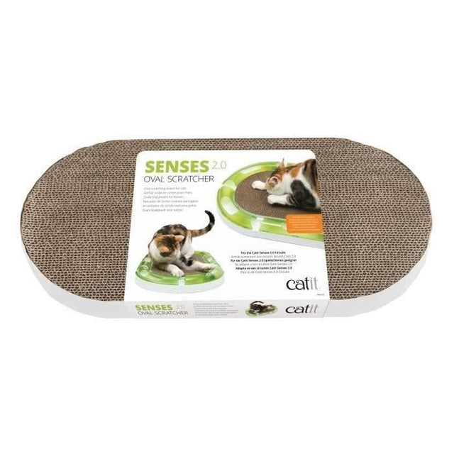 CAT IT Griffoir ovale Senses 2.0 - Pour chat 24,4cm x 48,8cm x 3,5cm