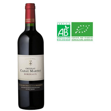 Château Cazau Martet 2020 Bordeaux - Vin rouge de Bordeaux - Bio