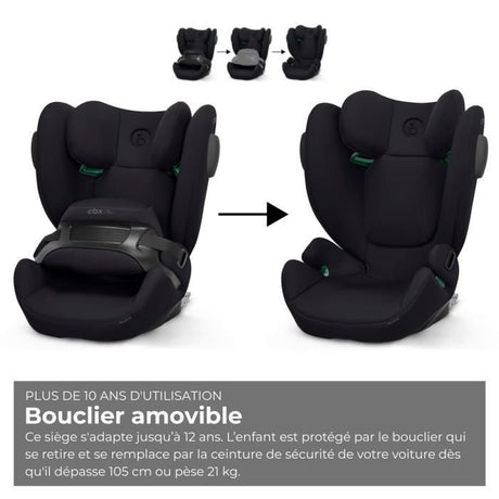 Siege auto Pallas B3 i-size Cbx by Cybex - 76 a 150 cm - 9 a 50 kg - 15 mois a 12 ans  - Noir