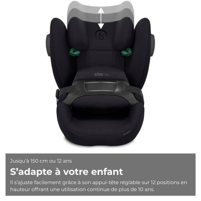 Siege auto Pallas B3 i-size Cbx by Cybex - 76 a 150 cm - 9 a 50 kg - 15 mois a 12 ans  - Noir