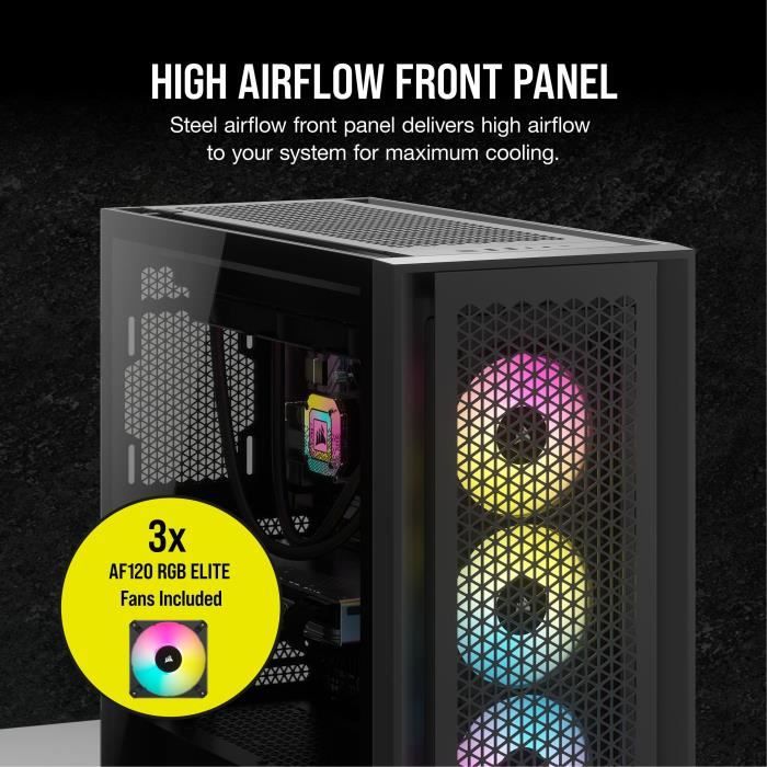 Boîtier PC - CORSAIR - FRAME 5000D RS ARGB Airflow - Moyen-tour - Noir - CC-9011309-WW