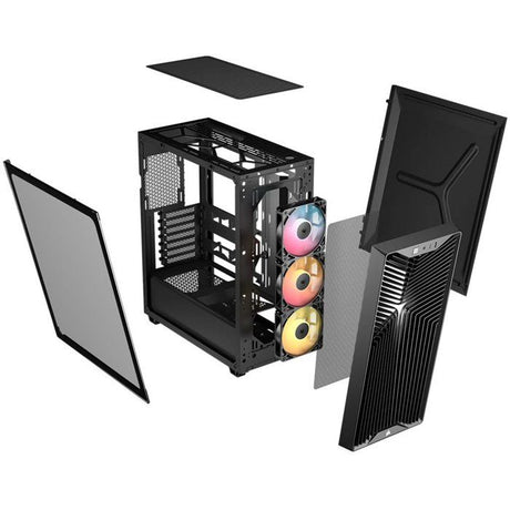 Boîtier PC - CORSAIR - 3200D RS ARGB - Moyen Tour - 3 ventilateurs RS120 ARGB - Gris