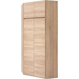 Armoire d'angle - Dťcor chene sonoma - 4 portes - L 80,5 cm - ACADEMICA