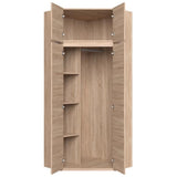 Armoire d'angle - Dťcor chene sonoma - 4 portes - L 80,5 cm - ACADEMICA