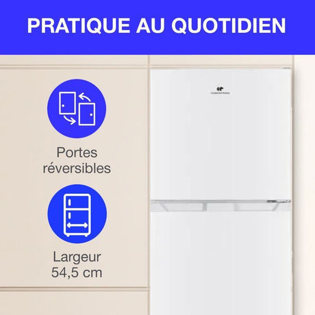 Réfrigérateur congélateur haut -247L - Total No Frost(Sans givre) - Blanc - L54,5 cm x H167 cm