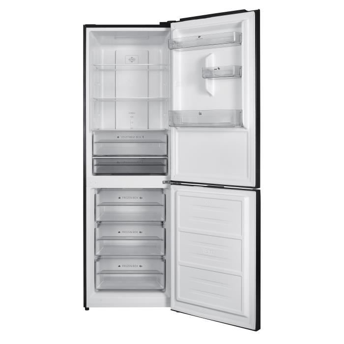 Réfrigérateur congélateur bas CONTINENTAL EDISON CEFC323NFB - 323L - Total No Frost - display sur la porte - Classe D - Noir