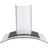 Hotte décorative - CONTINENTAL EDISON - CEH60GS2 - Classe A - 60 x 47 x 50/84 cm - Inox / Verre