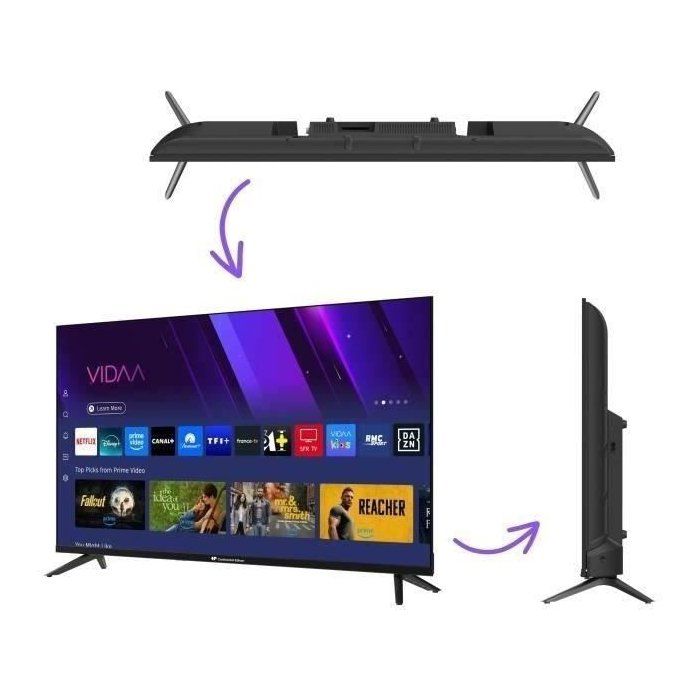 TV LED - CONTINENTAL EDISON - CELED40SVFHD25B6 - FHD 40“ (101 cm) - SMART VIDAA - 3xHDMI, 2xUSB - Noir