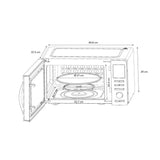 Micro-ondes combiné - CONTINENTAL EDISON - CEMO25SG13S3 - Silver - 25 L - Porte Miroir - 1400 W - Grill 1200 W - Convection 1200 W