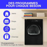 Seche-linge pompe a chaleur CONTINENTAL EDISON CESL10PCB2 - 10 kg - 60 cm - Classe E - Noir