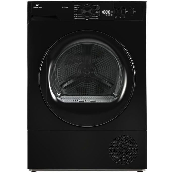 Seche-linge pompe a chaleur CONTINENTAL EDISON CESL10PCB2 - 10 kg - 60 cm - Classe E - Noir