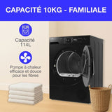 Seche-linge pompe a chaleur CONTINENTAL EDISON CESL10PCB2 - 10 kg - 60 cm - Classe E - Noir