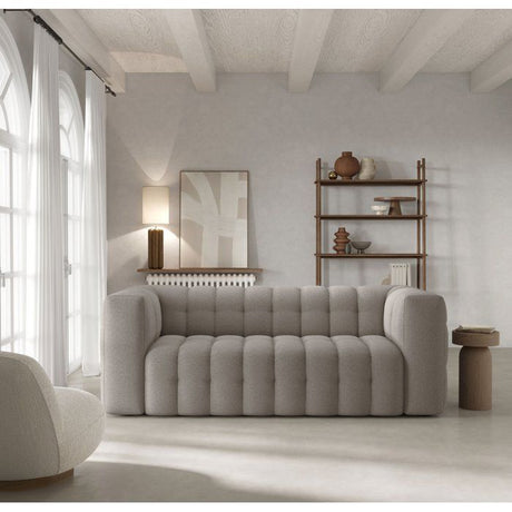 Canapé fixe - 3 places - CHESTER - Tissu Beige - 212 x 105 x 76 cm