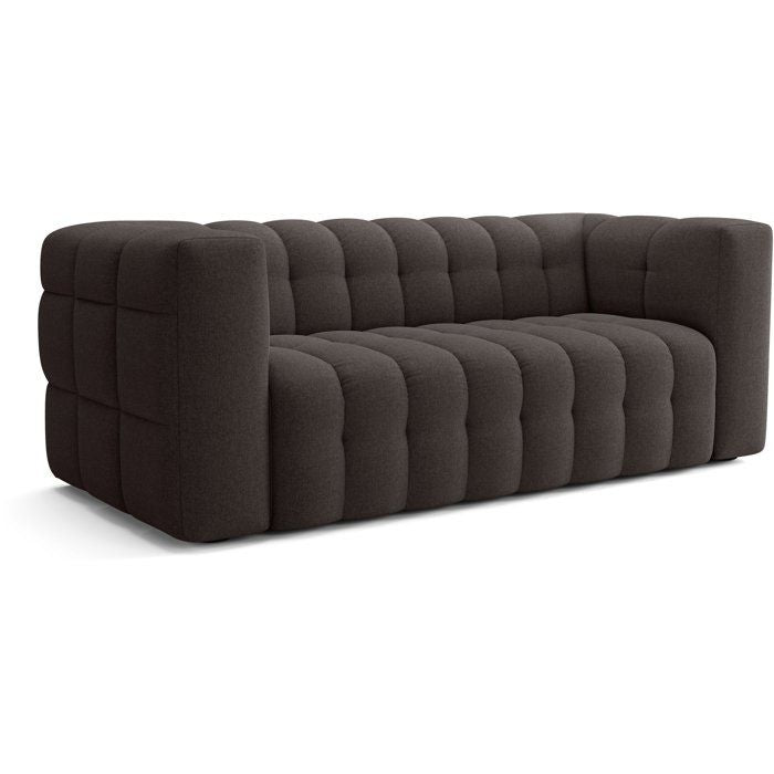 Canapé fixe - 3 places - CHESTER - Tissu Gris anthracite - 212 x 105 x 76 cm