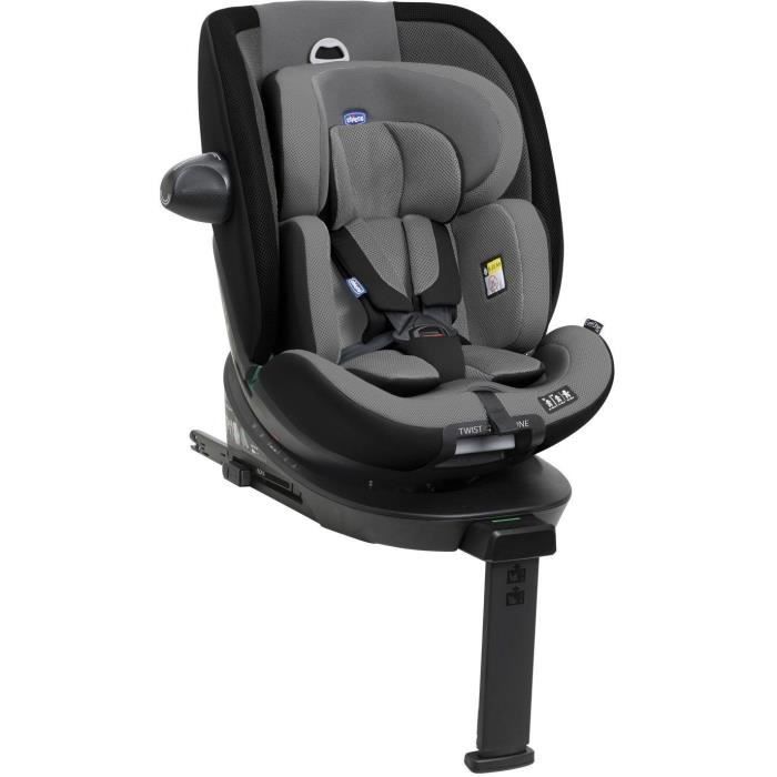 Siege-auto - CHICCO - EVERONE - Groupe 0/1/2/3 - I-Size - Pivotant - Inclinable - Réducteur - Grey Black