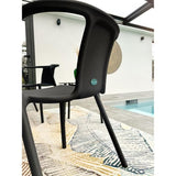 Lot composé de 2 fauteuils de jardin - CITY GARDEN - DIEGO-FT - Gris anthracite - Empilables